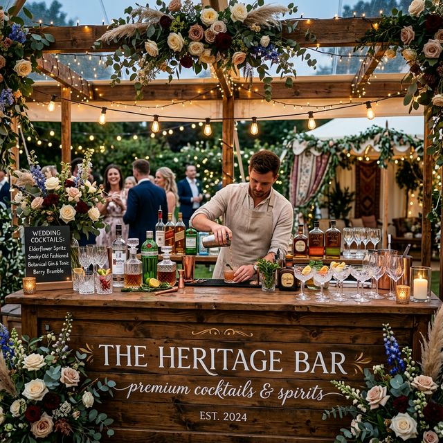 Barra Rústica Elegante en Evento